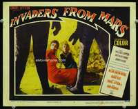 h377 INVADERS FROM MARS movie lobby card #3 '53 close up of monsters!