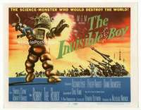 h268 INVISIBLE BOY title movie lobby card '57 Robby the Robot, sci-fi!