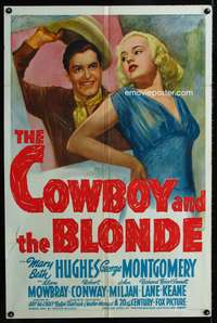 w214 COWBOY & THE BLONDE one-sheet movie poster '41 sexy Mary Beth Hughes!