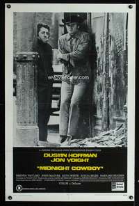 w576 MIDNIGHT COWBOY one-sheet movie poster '69 Dustin Hoffman, Jon Voight