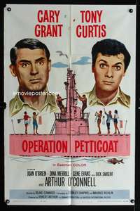 w629 OPERATION PETTICOAT one-sheet movie poster '59 Cary Grant, Curtis