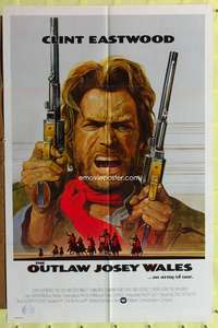 w633 OUTLAW JOSEY WALES int'l one-sheet movie poster '76 Clint Eastwood