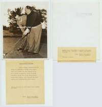 y110 JACK WARNER candid 8x10 movie still '30s golfing w/Latin pro!