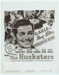 y099 HUCKSTERS 8x10 movie still '47 Clark Gable in six-sheet art!