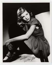 y282 LAUREN BACALL signed repro 8x10 movie still '70s young portrait!