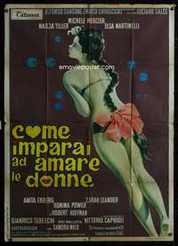 z500 HOW I LEARNED TO LOVE WOMEN Italian one-panel movie poster '69 sexy art!