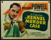 c241 KENNEL MURDER CASE style B half-sheet movie poster R42 William Powell