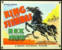 c246 KING OF THE SIERRAS style A half-sheet movie poster '38 Rex alone!