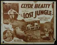 c271 LOST JUNGLE half-sheet movie poster '34 serial, Clyde Beatty