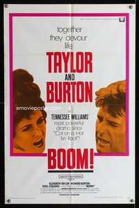 h081 BOOM one-sheet movie poster '68 Elizabeth Taylor, Richard Burton