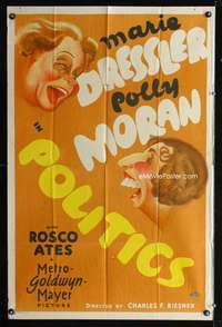 k588 POLITICS one-sheet movie poster '31 Marie Dressler & Polly Moran!