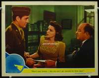 s306 CLOCK movie lobby card '45 Judy Garland & Robert Walker close up!