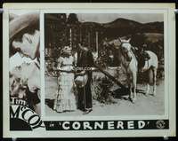 s323 CORNERED movie lobby card '32 Tim McCoy romances Shirley Grey!