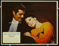 s409 FUNNY GIRL movie lobby card #3 '69 c/u of Streisand & Sharif!