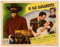 s093 IN OLD SACRAMENTO movie title lobby card '46 masked Bill Elliott!