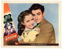 s489 LOUISA movie lobby card #2 '50 Scott Beckett & Piper Laurie c/u!