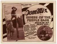 s131 RIDERS OF THE PURPLE SAGE movie title lobby card '25 Mix, Zane Grey