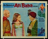 s740 SWORD OF ALI BABA movie lobby card #3 '65 sexy Jocelyn Lane!