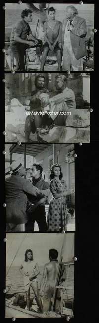 w241 BOY ON A DOLPHIN 4 7.25x9.25 movie stills '57 Alan Ladd, Loren