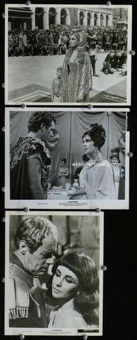 w352 CLEOPATRA 3 8x10 movie stills '64 Elizabeth Taylor, Burton