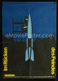 a095 REAR FRONT East German movie poster '84 cool rocket artwork!