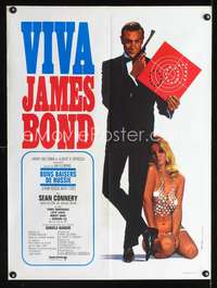 a354 FROM RUSSIA WITH LOVE French 23x32 movie poster R70 sexy Bond!