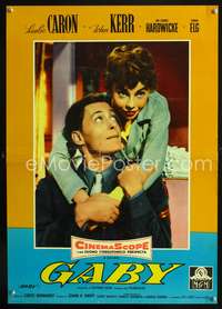 a474 GABY Italian photobusta movie poster '56 Leslie Caron, John Kerr