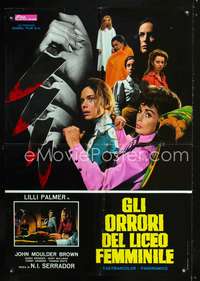 a406 HOUSE THAT SCREAMED Italian large photobusta movie poster '71 horror!