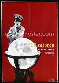 a108 GREAT DICTATOR Norwegian movie poster R2002 Charlie Chaplin