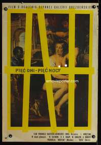 a193 FIVE DAYS FIVE NIGHTS Polish 23x33 movie poster '60 great art!