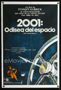 d166 2001 A SPACE ODYSSEY Argentinean movie poster R70s Kubrick