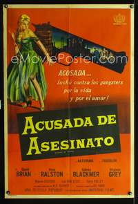 d168 ACCUSED OF MURDER Argentinean movie poster '57 Vera Ralston