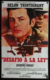 d185 COP STORY Argentinean movie poster '75 Delon, Trintignant