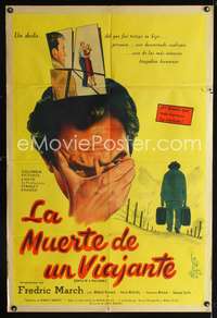 d188 DEATH OF A SALESMAN Argentinean movie poster '52 Fredric March