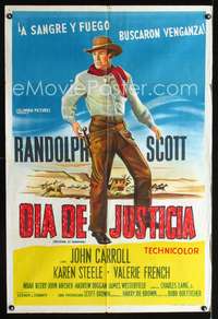 d189 DECISION AT SUNDOWN Argentinean movie poster '57 Boetticher