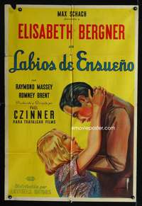 d193 DREAMING LIPS Argentinean movie poster '37 Raymond Massey