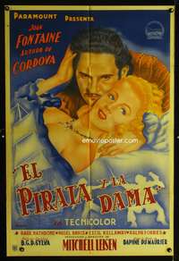 d199 FRENCHMAN'S CREEK Argentinean movie poster '44 Joan Fontaine