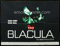 d116 BLACULA British quad movie poster '72 different vampire image!