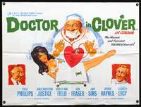 d120 DOCTOR IN CLOVER British quad movie poster '66 hospital sex!