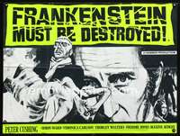 d124 FRANKENSTEIN MUST BE DESTROYED British quad movie poster R70s