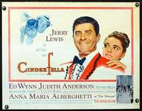 e142 CINDERFELLA half-sheet movie poster '60 Lewis, Norman Rockwell art!