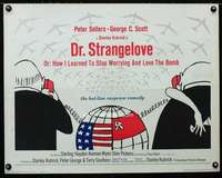 e196 DR. STRANGELOVE half-sheet movie poster '64 Kubrick, Ungerer art!