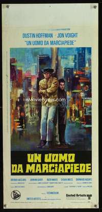 f090 MIDNIGHT COWBOY Italian locandina movie poster '69Hoffman,Voight