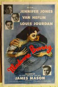 h417 MADAME BOVARY one-sheet movie poster '49 Jennifer Jones, Mason