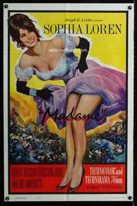 h418 MADAME SANS GENE one-sheet movie poster R63 super sexy Sophia Loren!