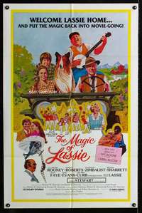 h419 MAGIC OF LASSIE one-sheet movie poster '78 Rooney, famous Collie!