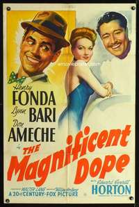 h420 MAGNIFICENT DOPE one-sheet movie poster '42 Henry Fonda, Lynn Bari