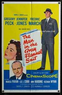 h432 MAN IN THE GRAY FLANNEL SUIT one-sheet movie poster '56 Gregory Peck