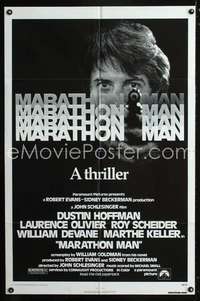 h449 MARATHON MAN one-sheet movie poster '76 Dustin Hoffman, Schlesinger