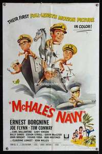 h457 McHALE'S NAVY one-sheet movie poster '64 Ernest Borgnine, Tim Conway